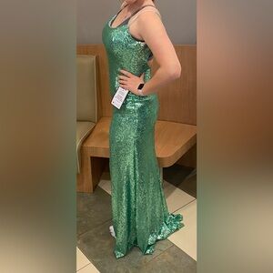 Feel like Ariel in this green sequin gown